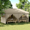 vidaXL Partytent Taupe 292 x 580 x 315 cm Oxford Stof