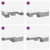 vidaXL Tuin Sofa Set met opslag 11 pcs Beige Poly riet