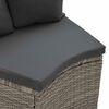 vidaXL 2-delige Loungeset met kussens poly rattan grijs