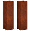 vidaXL Plantenbak 2 st Roestkleurig 20 x 20 x 75 cm weervast staal