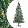 vidaXL Kunstmatige Kerstboom Sneeuw Gevlochten met LED Licht 210 cm