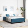 vidaXL Boxspringbed met matras Donkerblauw 140 x 190 cm Stof
