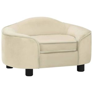 vidaXL Hondenbank 67x47x36 cm pluche cr&egrave;mekleurig