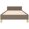 vidaXL Bedframe zonder matras 100x200 cm stof taupe