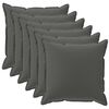 vidaXL Kussensloop 6 st HOUTEN Antraciet 40 x 40 cm Polyester
