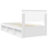vidaXL Bedframe met hoofdeinde Wit 100 x 200 cm Massief grenenhout