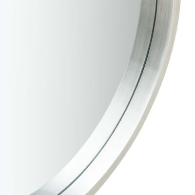 vidaXL Wandspiegel met band 50 cm zilverkleurig