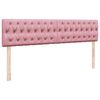 vidaXL Ottoman bed met matrassen 180x200cm fluweel roze