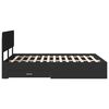 vidaXL Bedframe met hoofdeinde Zwart 140 x 190 cm Bewerkt hout