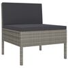 vidaXL 7-delige Loungeset met kussens poly rattan grijs