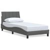 vidaXL Bedframe zonder matras "Hanko" 80x200 cm stof donkergrijs