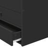 vidaXL Slaapbank met lade met opslag Zwart 100 x 200 cm Bewerkt hout
