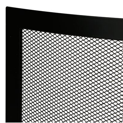 Perel Haardscherm 66x61 cm zwart