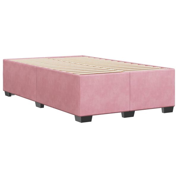 vidaXL Bedframe zonder matras 120x190 cm fluweel roze