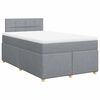 vidaXL Boxspring met matras stof lichtgrijs 120x190 cm