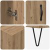 vidaXL Hoge kast Artisan Eiken 69,5 x 34 x 180 cm Bewerkt hout