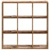 vidaXL Boekenkast 102x32x102 cm bewerkt hout oud houtkleurig