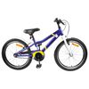 vidaXL Kinderfiets 24 Inch voor 8-12 jaar oud Blauw Wit