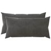 vidaXL Kussensloop 2 pcs HEERLEN Donkergrijs 40 x 80 cm Fluweel
