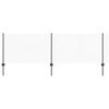 vidaXL Gaashek met palen 10 x 0,8 m PVC-Coated Staal Grijs Mesh