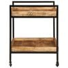 vidaXL Keukentrolley 80x55x70 cm massief ruw mangohout