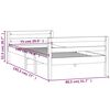 vidaXL Bedframe 75x190 cm massief grenenhout zwart