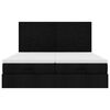 vidaXL Ottoman bed met matrassen 160x200cm stof zwart