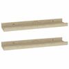 vidaXL Wandplanken 2 st Sonoma eiken 40x9x3 cm