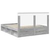 vidaXL Bedframe Grijs Sonoma 160 x 200 cm Massief grenenhout