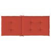 vidaXL Stoelkussens 4 st hoge rug 120x50x4 cm stof gemêleerd rood