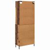 vidaXL Hoge kast met lade Oud Hout 69,5 x 32,5 x 180 cm Bewerkt hout