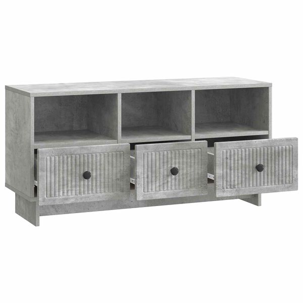 vidaXL TV-kast met lade Betongrijs 102 x 34,5 x 50 cm Bewerkt hout