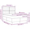 vidaXL Boxspring bed met matras met LED Donkerbruin 140 x 200 cm Stof