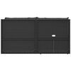 vidaXL 5-delige Loungeset met kussens poly rattan zwart