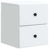 vidaXL Wandbeugel Bedkast met lade Wit 34,5 x 33 x 40 cm Bewerkt hout