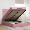 vidaXL Ottoman bed met matrassen 120x200cm fluweel roze
