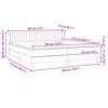vidaXL Boxspring met matrassen fluweel lichtgrijs 180x210 cm
