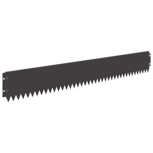 vidaXL Gazonrand met omgebogen bovenkant 10 st 103x15cm Staal Zwart