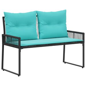 vidaXL Tuinbank 2 -Seater 4 st 110 x 59 x 82 cm poly rattan