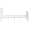 vidaXL Bedframe met hoofd- en voeteneinde metaal wit 120x200 cm