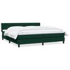 vidaXL Boxspring met matras fluweel donkergroen 180x210 cm
