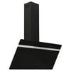 vidaXL Wandafzuigkap 90 cm staal en gehard glas zwart