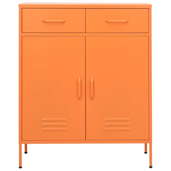 vidaXL Opbergkast 80x35x101,5 cm staal oranje