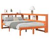 vidaXL Bed met boekenkast zonder matras grenenhout wasbruin 120x200 cm