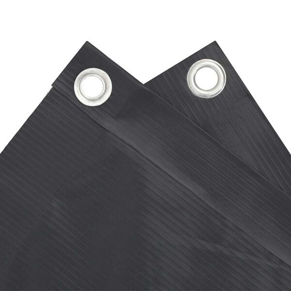 vidaXL Balkonscherm 400x75 cm PVC antracietkleurig