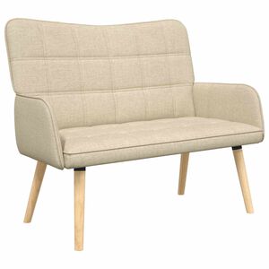 vidaXL 2-Zits Sofa Cr&egrave;mekleurig 115 x 61 x 87 cm Stof