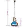 vidaXL Hanglamp industrieel rond 25 W E27 40 cm meerkleurig