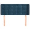 vidaXL Hoofdbord met randen 83x16x78/88 cm fluweel donkerblauw