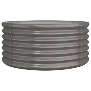 vidaXL Plantenbak 80x80x36 cm gegalvaniseerd staal grijs