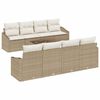 vidaXL Bankstel 9 st Beige en Cr&egrave;me poly rattan